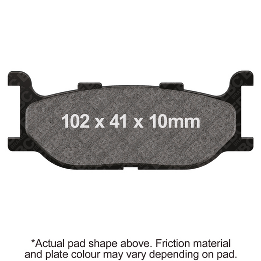 EBC Brakes Scooters Carbon Brake Pad SFAC179 showing black ceramic brake pad with EBC branding and mounting holes.