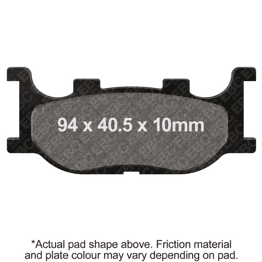 EBC Brakes Scooters Carbon Brake Pad SFAC199 showcasing the black brake pad with EBC branding and high-performance design