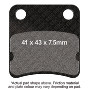 EBC Brakes Scooters Carbon Brake Pad SFAC257 showing the black brake pad with branding details