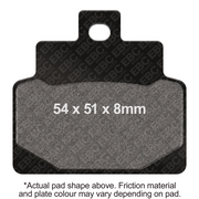 EBC Brakes Scooters Carbon Brake Pad SFAC301 showing the black ceramic brake pad for scooter braking systems