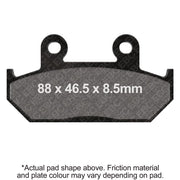 EBC Brakes Scooters Carbon Brake Pad SFAC412 showing the black brake pad with branding details