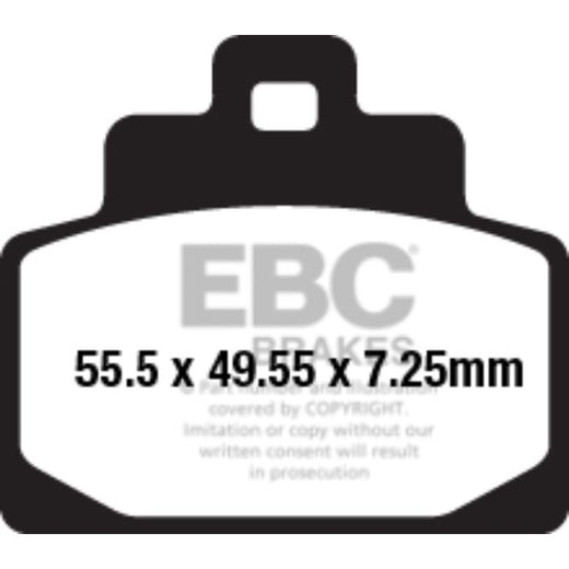 EBC Brakes Scooters Carbon Brake Pad -  SFAC681