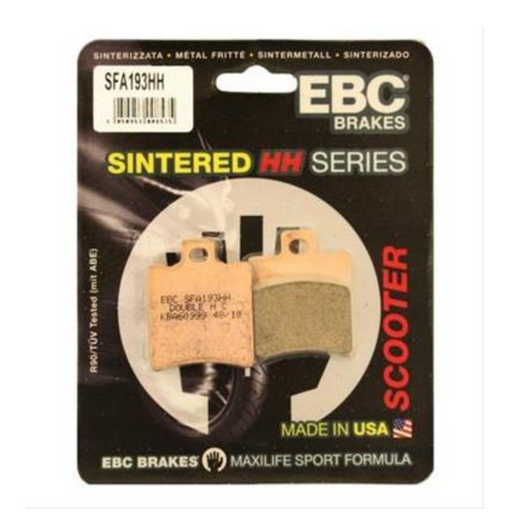 EBC Brakes Scooters HH Slintered Brake Pad SFA181HH showing the textured, slintered braking surface for scooter safety and performance