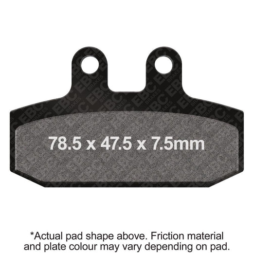 EBC Brakes Scooters HH Slintered Brake Pad SFA256HH, motorcycle brake pad with slintered surface for enhanced stopping power