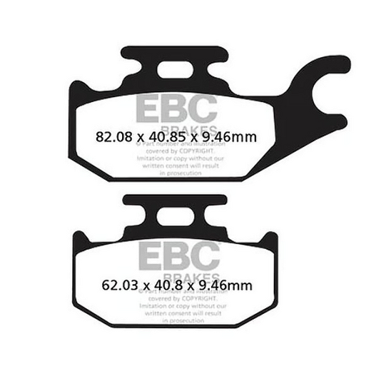 EBC Brakes Scooters HH Slintered Brake Pad SFA307HH showing the brake pad with slintered surface for scooter braking system