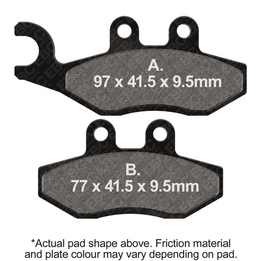 EBC Brakes Scooters HH Slintered Brake Pad -  SFA353HH