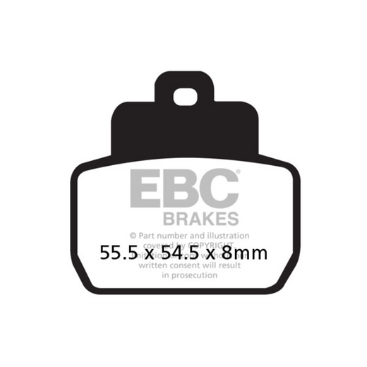EBC Brakes Scooters HH Slintered Brake Pad -  SFA425HH