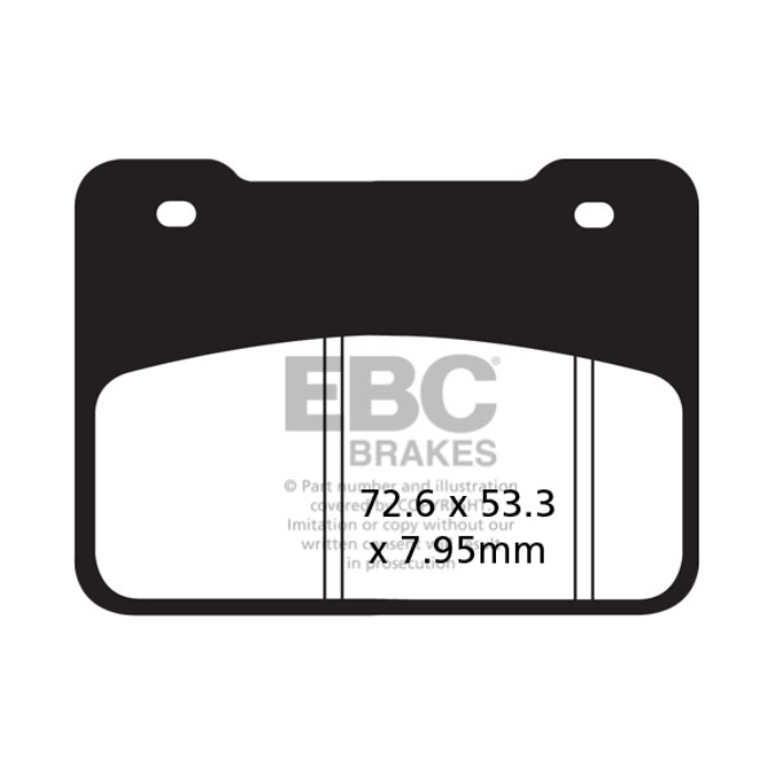 EBC Brakes Scooters organic brake pad SFA627 showing the textured brake pad surface and packaging for scooter braking system.