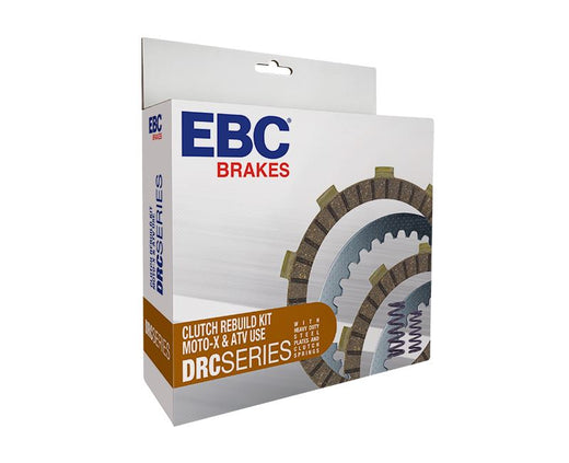 EBC DRCF Carbon Fibre Off Road Lined Clutch Rebuild Kit, includes clutch components with carbon fiber lining for off-road vehicles.