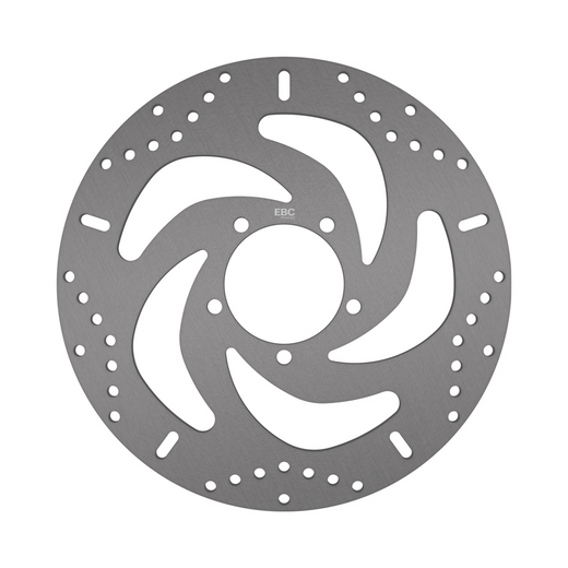 EBC stainless steel brake disc MD873 showing vented, slotted design for enhanced braking performance and durability