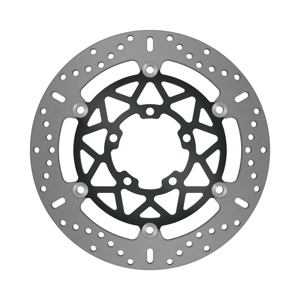 EBC X Brake Disc MD873X showing a high-performance motorcycle brake disc with vented design and metallic finish