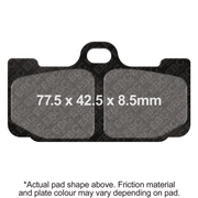 EBC Extreme Pro Sinter Brake Pads, EPFA295HH, showing black brake pad with metal backing plate and EBC branding