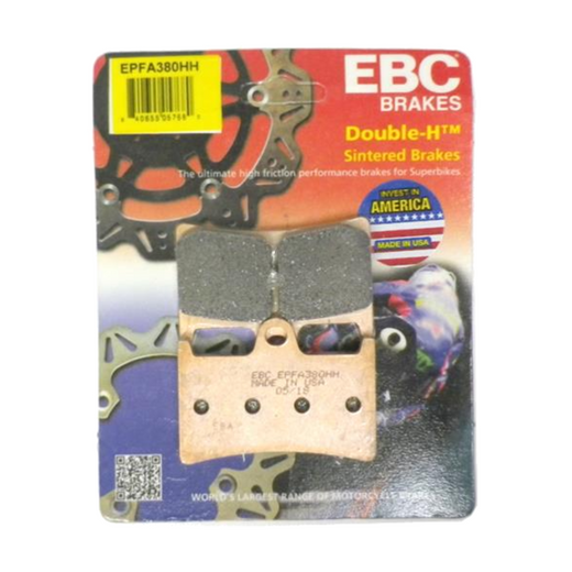 EBC Extreme Pro Sinter Brake Pads showing the black brake pad with detailed surface texture for high-performance braking.
