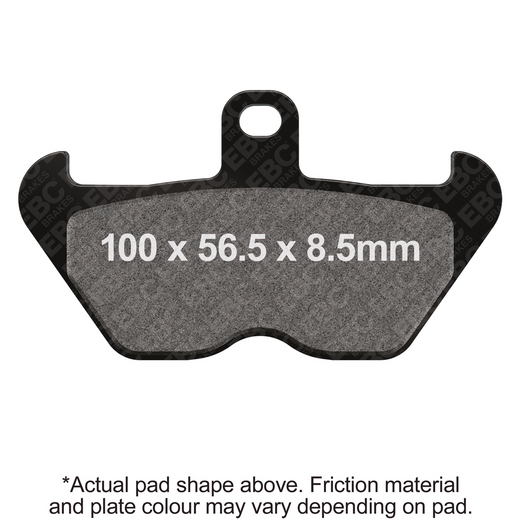 EBC EPFA407HH Extreme Pro Sinter Brake Pads installed on motorcycle brake caliper for high-performance stopping power