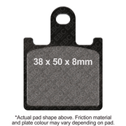 EBC Extreme Pro Sinter Brake Pads, EPFA417/4HH, showing the durable black brake pad with metal backing plate.