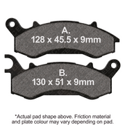 EBC FA731R motorcycle dirt sintered brake pad with metal backing and friction surface for off-road motorcycle braking.