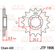 JT Sprockets Front Sprocket - JTF1906.15 - 420 Pitch