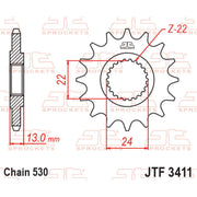 JT Sprockets Front Sprocket - JTF3411.16 - 530 Pitch