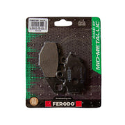 Ferodo Eco Friction Brake Pad FDB2012EF shown in black with metal backing, designed for automotive braking systems.