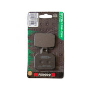 Ferodo Eco Friction Brake Pad FDB2074EF showing the black brake pad with metal backing plate and branding details