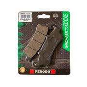 Ferodo Eco Friction Brake Pad FDB2075EF showing the black brake pad with mounting clips and branding details.