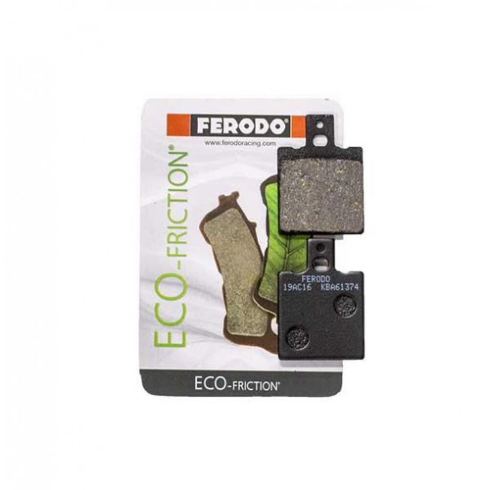 Ferodo Eco Friction Brake Pad FDB207EF showing the black brake pad with metal backing and branding details.