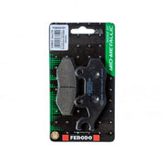 Ferodo Eco Friction Brake Pad FDB2087EF showing a close-up of the brake pad with detailed friction surface and branding.