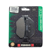 Ferodo Eco Friction Brake Pad FDB2156EF with FA319/2, showing a close-up of the brake pad's textured surface and metal backing plate.