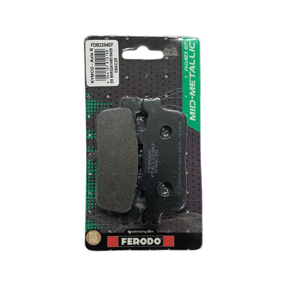Ferodo Eco Friction brake pad FDB2254EF with SFA607 label, showing a black brake pad for vehicle braking systems.
