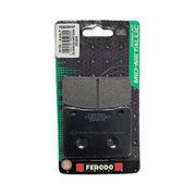 Ferodo Eco Friction brake pad FDB2291EF with black friction surface and metal backing plate for vehicle braking systems.