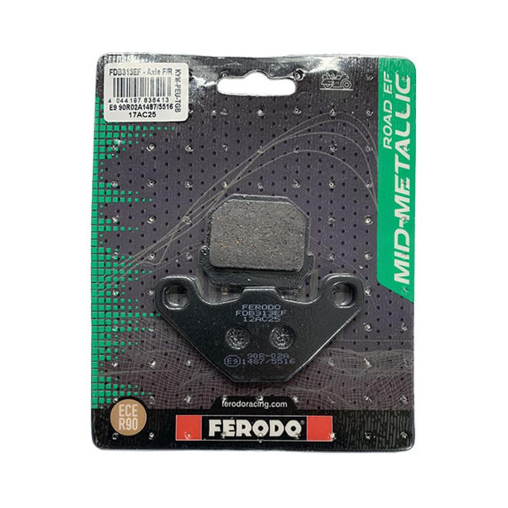 Ferodo Eco Friction brake pad FDB313EF with metal backing plate, designed for vehicle braking systems.
