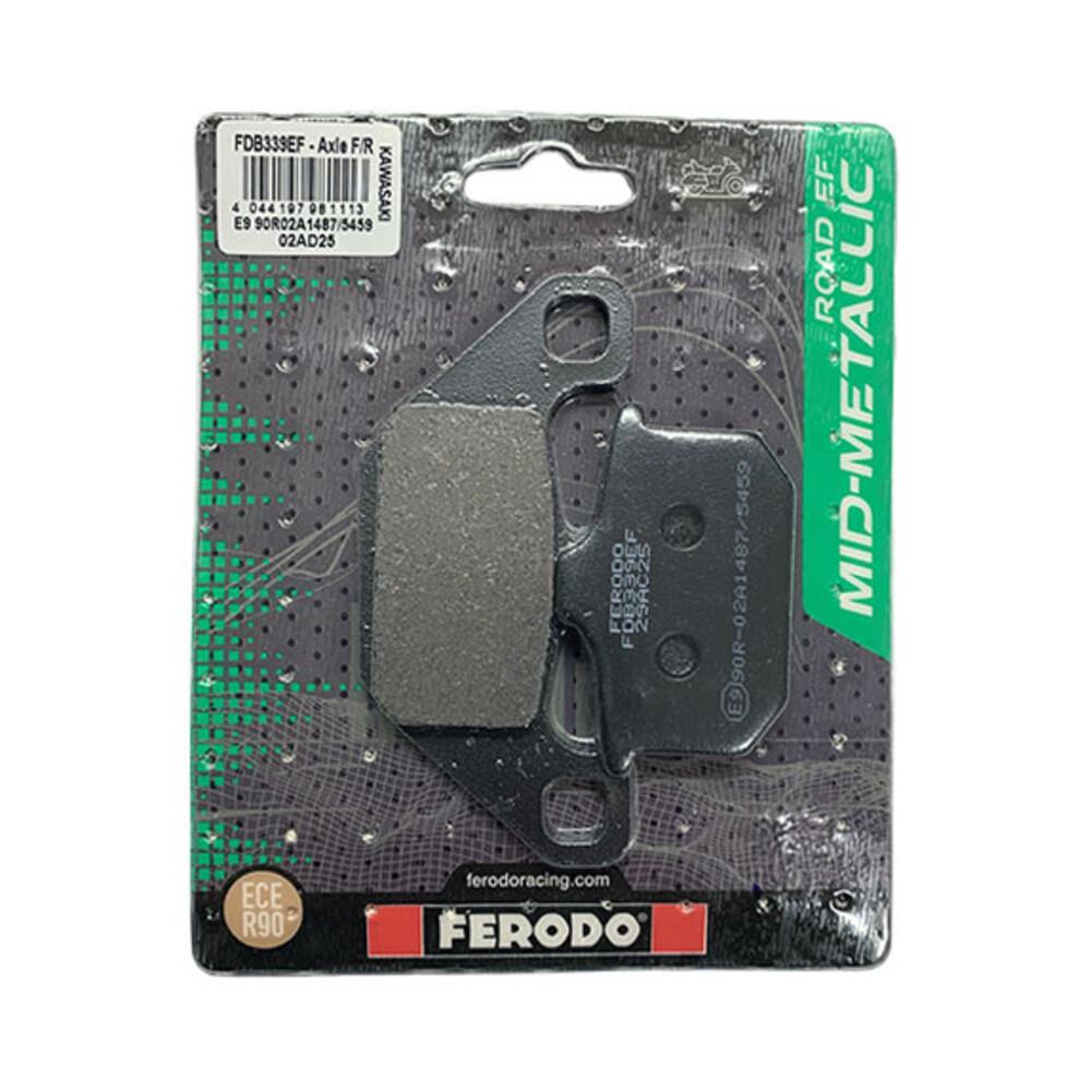 Ferodo Eco Friction brake pad FDB339EF with black friction surface and metal backing plate, designed for vehicle braking systems.