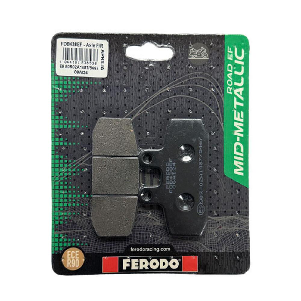 Ferodo Eco Friction brake pad FDB438EF with metal backing and friction material, designed for vehicle braking systems