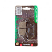 Ferodo Eco Friction brake pad FDB531EF installed in a vehicle brake caliper, showcasing the brake pad's durable design and eco-friendly features.