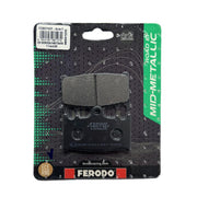 Ferodo Eco Friction brake pad FDB574EF shown in black with metal backing, designed for reliable vehicle braking performance.