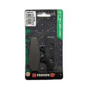 Ferodo Eco Friction brake pad FDB677EF with black friction surface and metal backing plate for vehicle braking system.