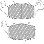 Ferodo Platinum Mid-Metallic ECO/EV brake pad with metallic friction material, designed for eco-friendly electric and hybrid vehicles.