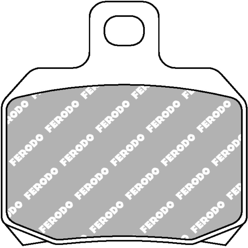 Ferodo Platinum Mid-Metallic ECO/EV Brake Pad FDB2074EFP, automotive brake component with metallic friction surface.