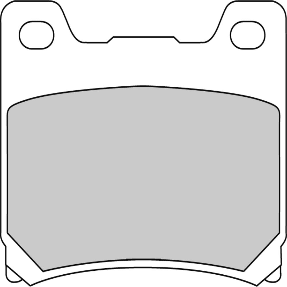 Ferodo Platinum Mid-Metallic ECO/EV brake pad FDB337EFP showing the metal backing and friction surface for vehicles.