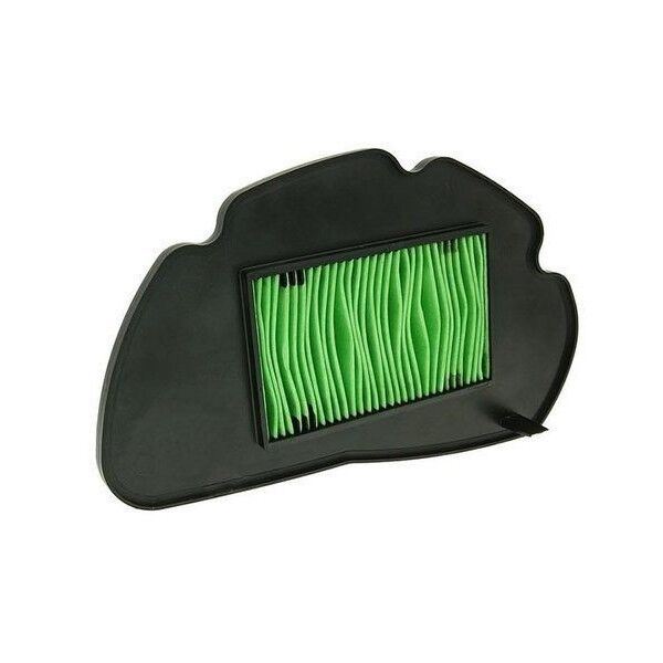 Hiflofiltro HFA1114 air filter for motorcycle engine, showing the clean, rectangular filter element with black frame.