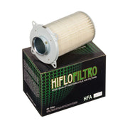 HifloFiltro HFA3909 air filter designed for motorcycle engines, featuring a durable filter element and black plastic frame.