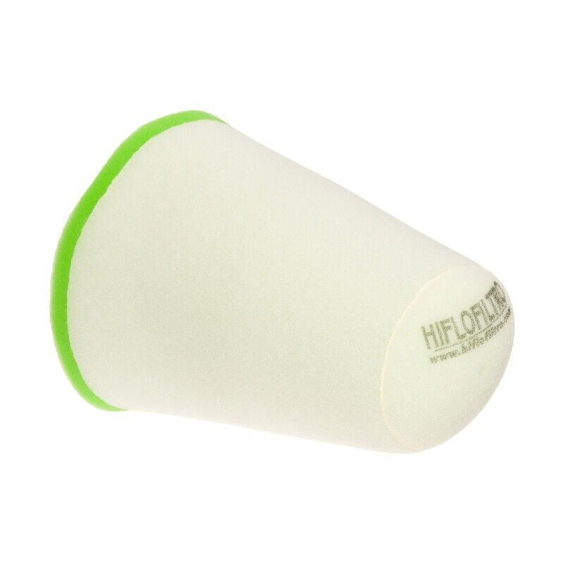 HifloFiltro HFF4022 air filter showing clean rectangular filter element with plastic frame for motorcycle engine airflow.