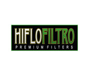 HifloFiltro HFF4022 air filter for motorcycle engines, showing the rectangular filter with pleated paper element.