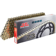 JT Sprockets Chain Z3 GS JTC520Z3GS116RL for motorcycles, showing the silver chain links and branding details.