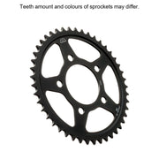 Black zinc rear sprocket by JT Sprockets, JTR1330.45ZBK, designed for 525 pitch motorcycle or dirt bike drivetrain.