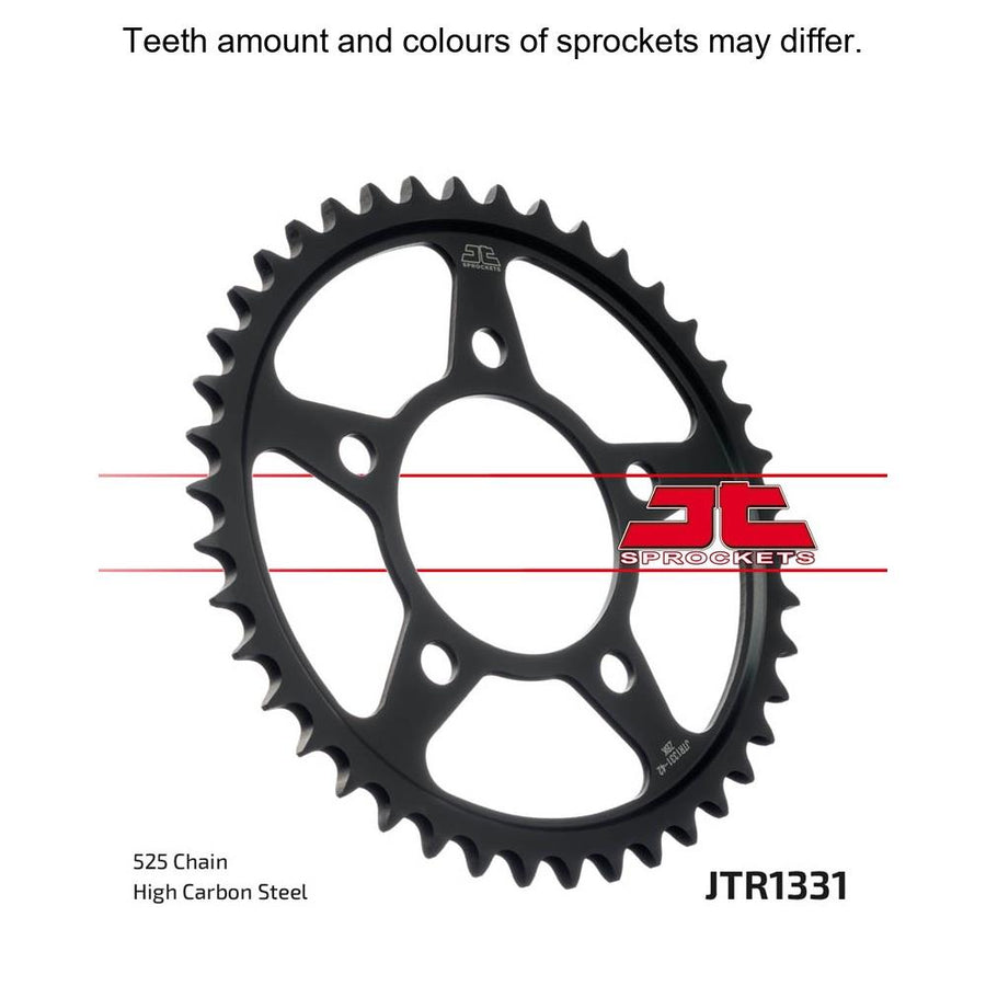 JT Sprocket Black Zinc Rear Sprocket - JTR1331.42ZBK  - 525 pitch