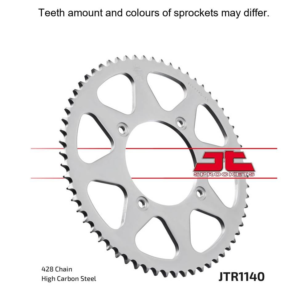 JT Sprockets rear sprocket JTR1140.54 with durable steel construction and precision teeth for motorcycle drivetrain performance.