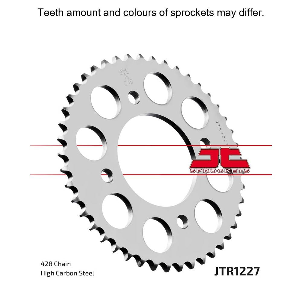 Rear sprocket from JT Sprockets JTR1227.45 model, showing the metal sprocket with gear teeth for motorcycle or ATV.