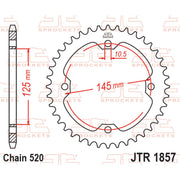 JT Sprockets rear sprocket JTR1857.36, a durable motorcycle sprocket with multiple teeth for optimal performance.