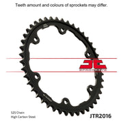 Rear sprocket for motorcycle by JT Sprockets, model JTR2016.44, featuring durable metallic construction and precision gear teeth.